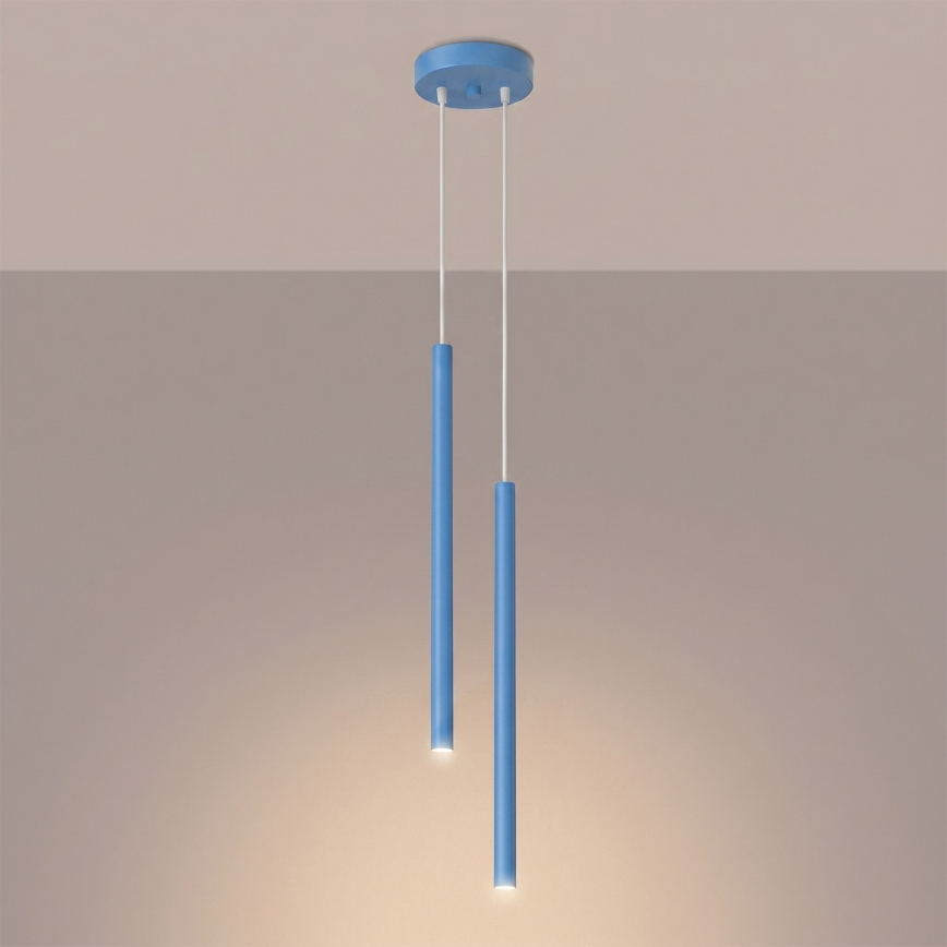 Pendelleuchte PASTELO mit Kabel, 2x G9/8W/230V, blau