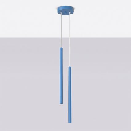 Pendelleuchte PASTELO mit Kabel, 2x G9/8W/230V, blau