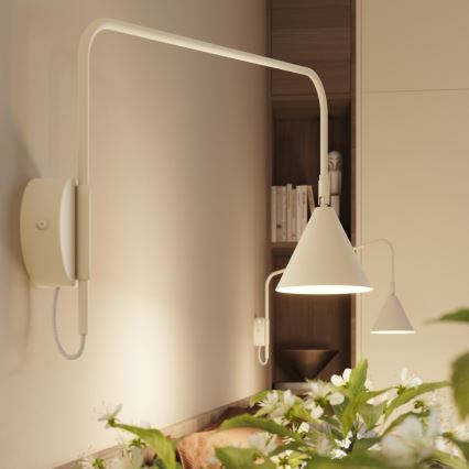 Wandleuchte NOX 1xE14/10W/230V cremefarben