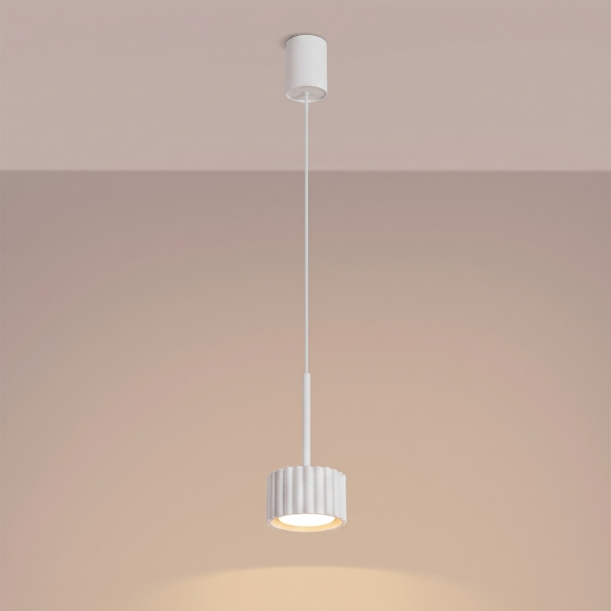 Pendelleuchte AURA mit Kabelaufhängung, 1x GX53/10W/230V, weiß