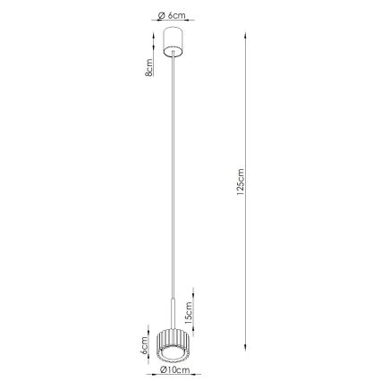 Pendelleuchte AURA mit Kabelaufhängung, 1x GX53/10W/230V, weiß