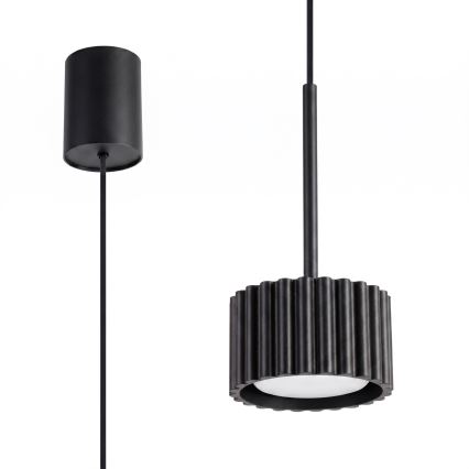 Pendelleuchte AURA an Kabel 1xGX53/10W/230V schwarz
