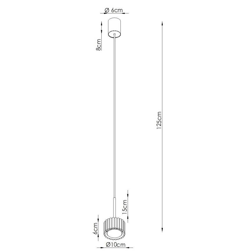 Hängeleuchte AURA mit Kabel 1xGX53/10W/230V grün