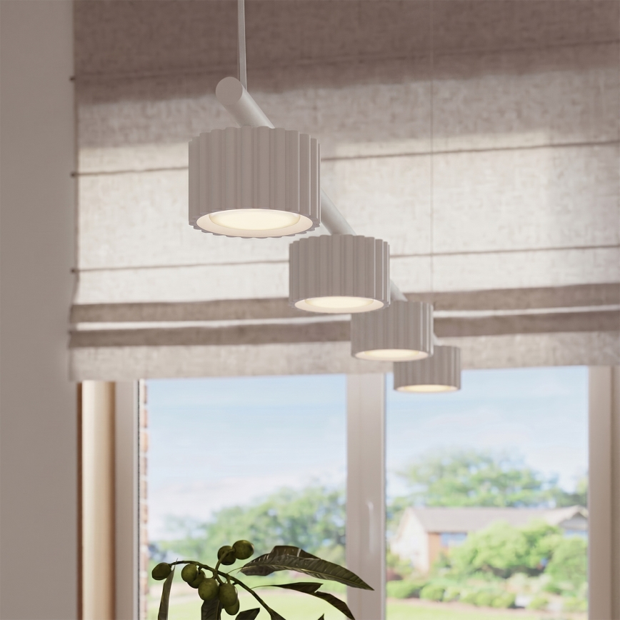 Pendelleuchte AURA an Stahlseil 4xGX53/10W/230V weiß