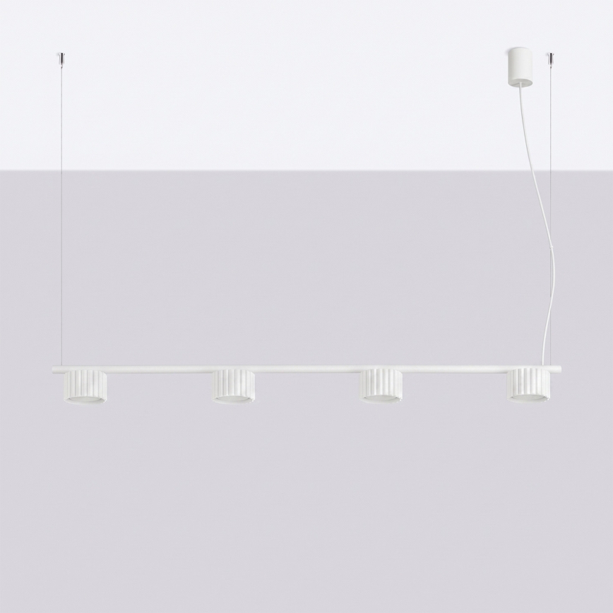 Pendelleuchte AURA an Stahlseil 4xGX53/10W/230V weiß