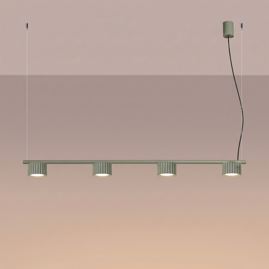 Pendelleuchte an Kabel AURA 4xGX53/10W/230V grün