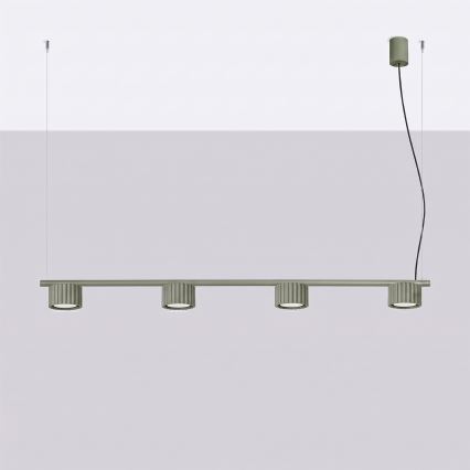 Pendelleuchte an Kabel AURA 4xGX53/10W/230V grün
