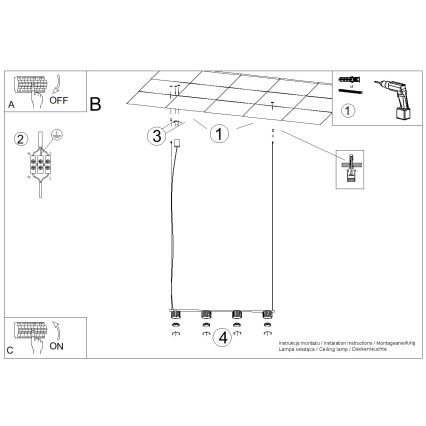 Pendelleuchte an Kabel AURA 4xGX53/10W/230V grün