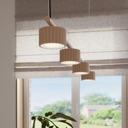 Pendelleuchte mit Seilaufhängung AURA 4xGX53/10W/230V taupe