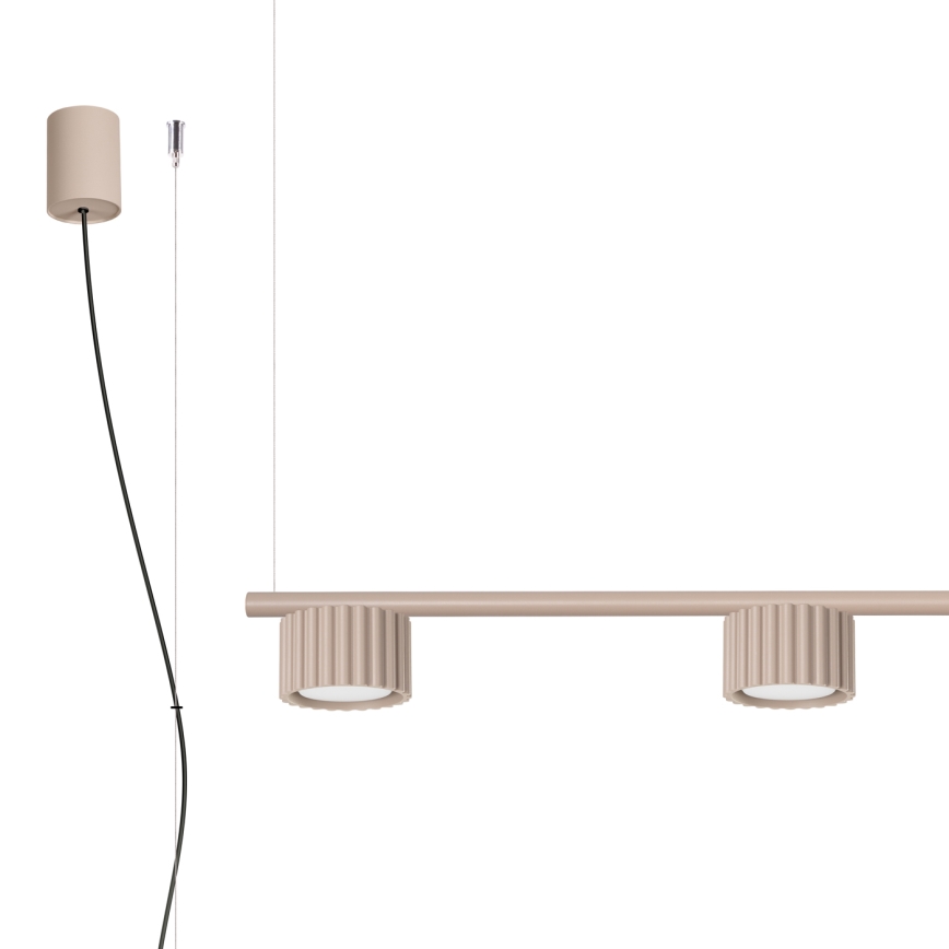 Pendelleuchte mit Seilaufhängung AURA 4xGX53/10W/230V taupe