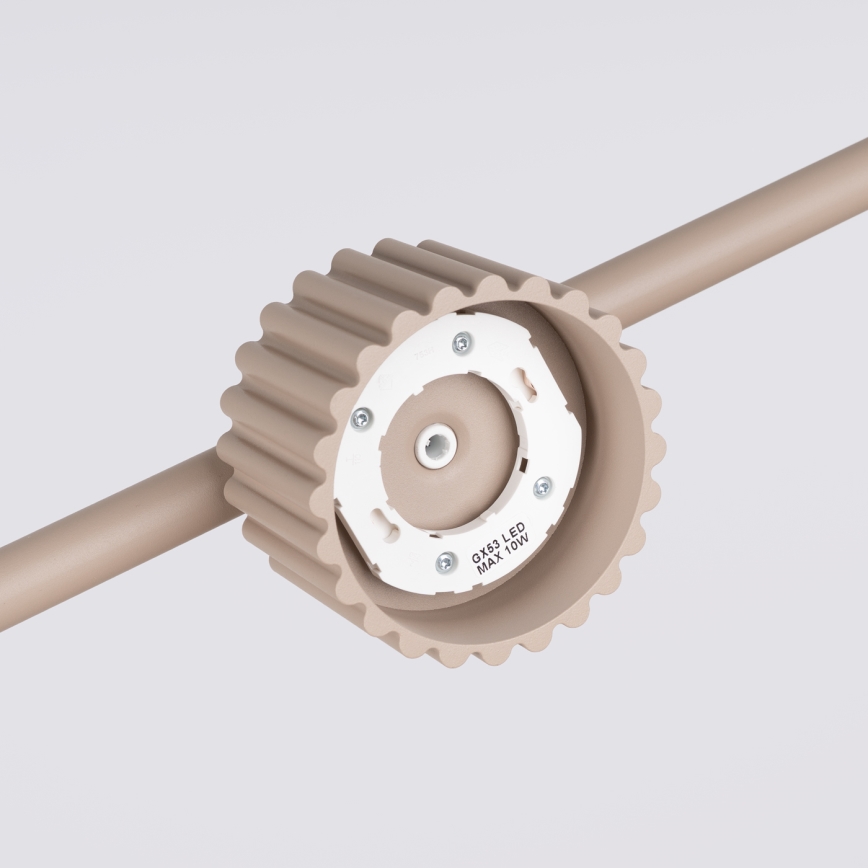 Pendelleuchte mit Seilaufhängung AURA 4xGX53/10W/230V taupe