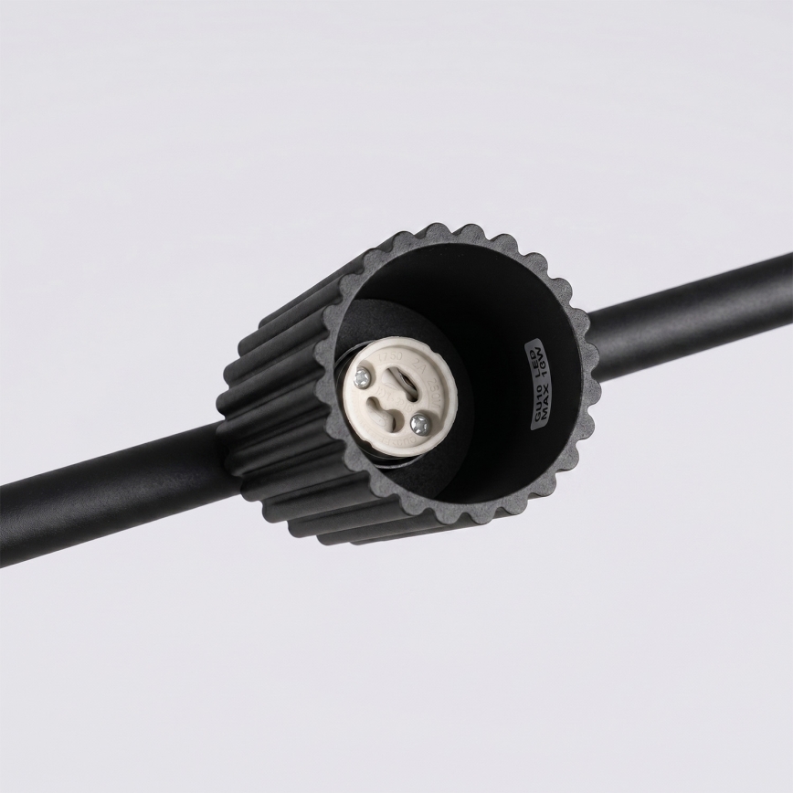 Pendelleuchte an Kabel KARBON 4xGU10/10W/230V schwarz