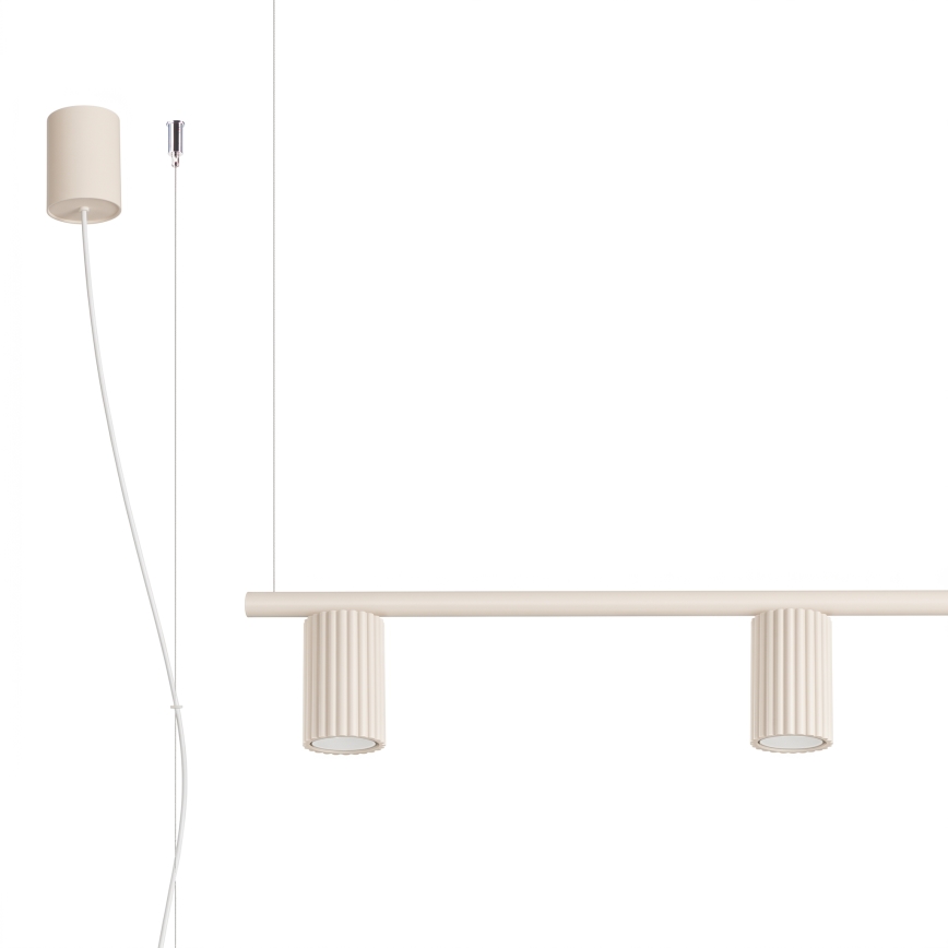 Pendelleuchte mit Kabel KARBON 4xGU10/10W/230V cremefarben