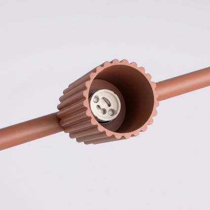 Seil-Pendelleuchte KARBON 4xGU10/10W/230V orange