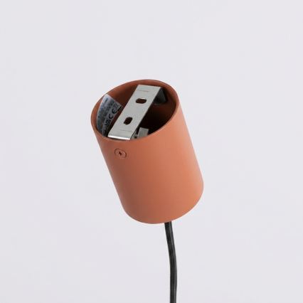 Seil-Pendelleuchte KARBON 4xGU10/10W/230V orange