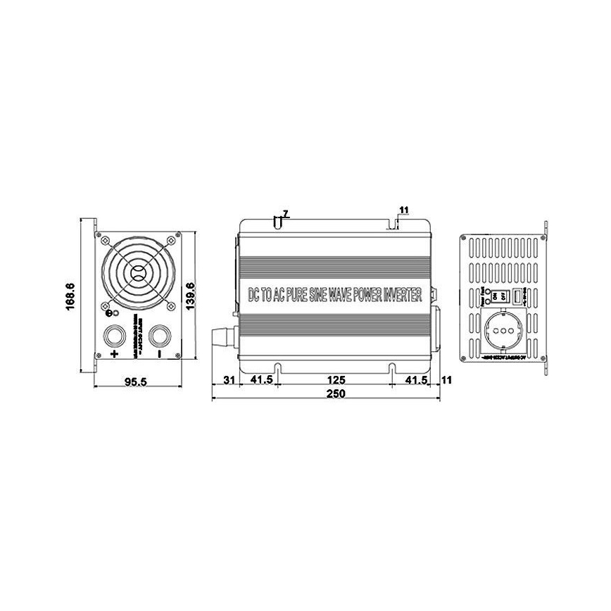 Spannungswandler 600W/24V/230V
