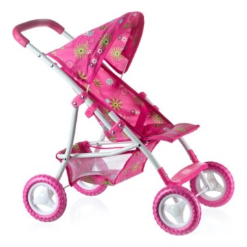 Sport-Kinderwagen für Puppen, rosa