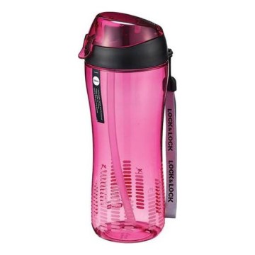 Sportflasche mit Strohhalm 550 ml rosa