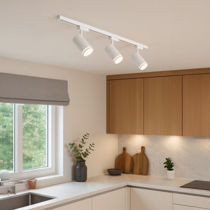 Spot für 1-phasiges Schienensystem PIPE 1xGU10/10W/230V, weiß