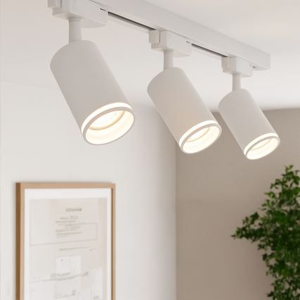 Spot für 1-phasiges Schienensystem PIPE 1xGU10/10W/230V, weiß