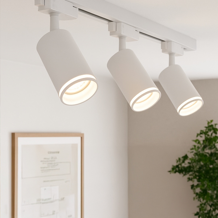 Spot für 1-phasiges Schienensystem PIPE 1xGU10/10W/230V, weiß