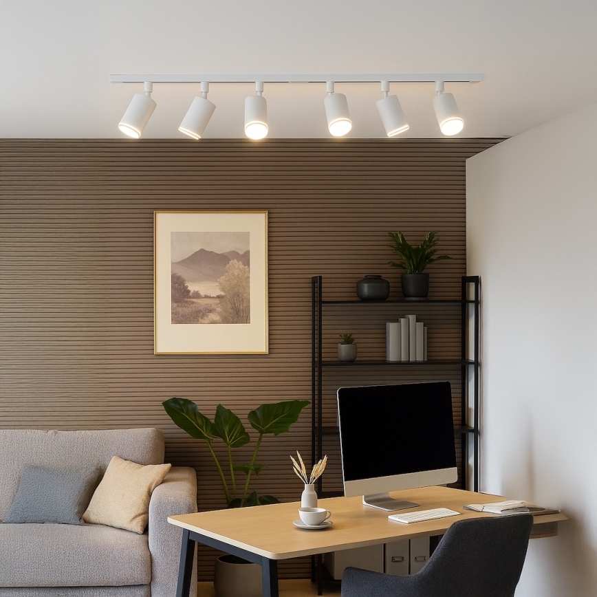 Spot für Schienensystem PIPE 6xGU10/10W/230V weiß