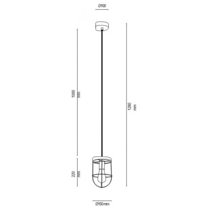 Hängeleuchte an Schnur NETUNO 1xE27/60W/230V Eiche – FSC-zertifiziert