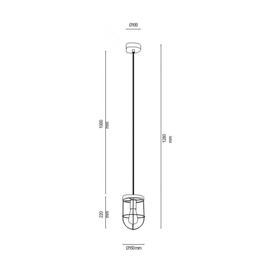 Hängeleuchte an Schnur NETUNO 1xE27/60W/230V Eiche – FSC-zertifiziert