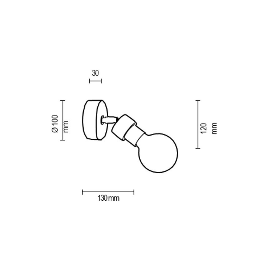 Wandleuchte MARJOLAINE 1xE27/25W/230V Eiche – FSC-zertifiziert
