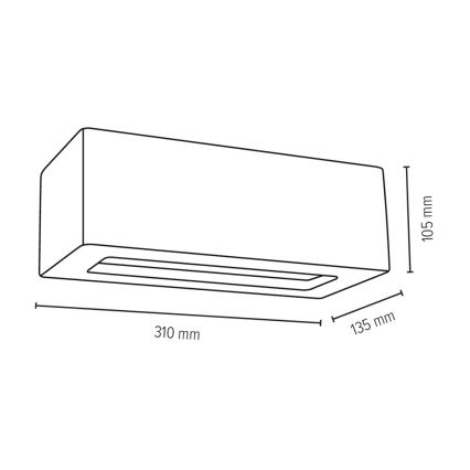 Wandleuchte BLOCK 1xE27/40W/230V – FSC-zertifiziert