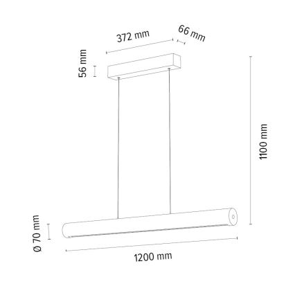 Dimmbare LED-Hängeleuchte an Schnur CONOR LED/34,5W/230V Eiche – FSC-zertifiziert