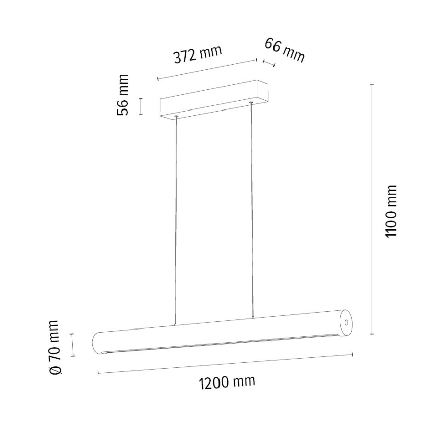 Dimmbare LED-Hängeleuchte an Schnur CONOR LED/34,5W/230V Eiche – FSC-zertifiziert