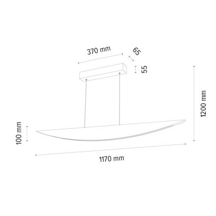 Dimmbare LED-Hängeleuchte an Schnur DUBAI LED/14W/230V Eiche – FSC-zertifiziert