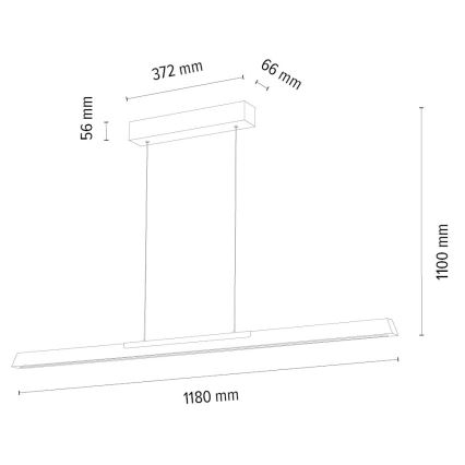 Dimmbare LED-Hängeleuchte an Schnur JONAS LED/16,5W/230V Eiche – FSC-zertifiziert