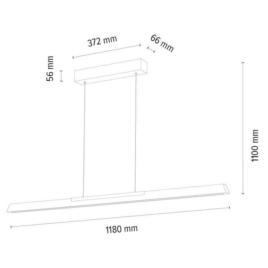 Dimmbare LED-Hängeleuchte an Schnur JONAS LED/16,5W/230V Eiche – FSC-zertifiziert