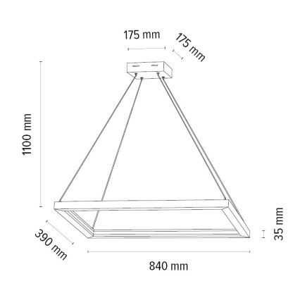 Dimmbare LED-Hängeleuchte LEGNO LED/31,5W/230V Eiche