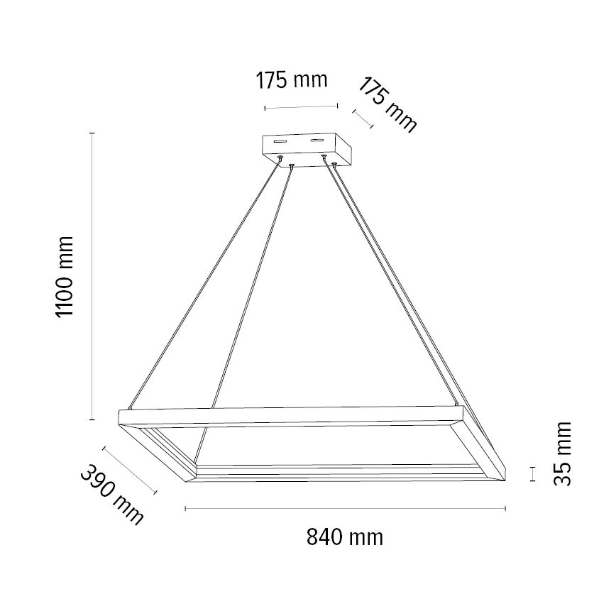 Dimmbare LED-Hängeleuchte LEGNO LED/31,5W/230V Eiche