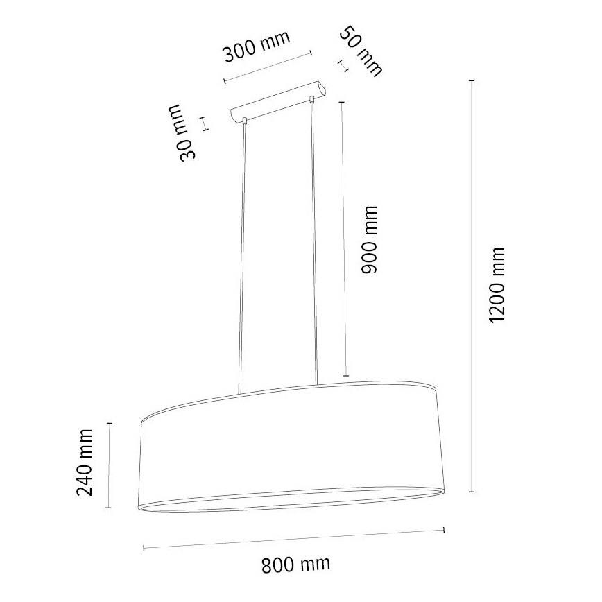 Hängeleuchte MERCEDES 2xE27/40W/230V braun/Eiche