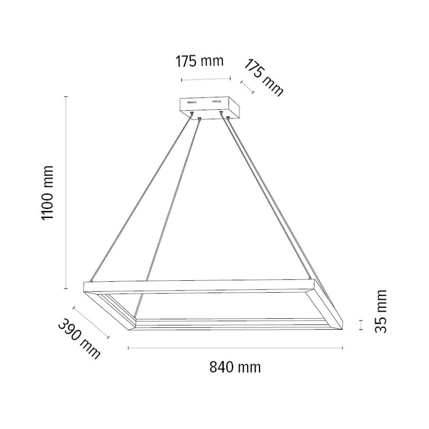 Dimmbare LED-Hängeleuchte LEGNO 2xLED/33W/230V Eiche
