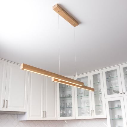 Dimmbare LED-Hängeleuchte SMAL 2xLED/22,5W/230V Eiche