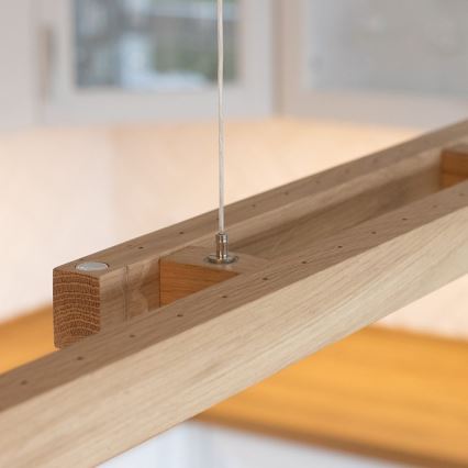 LED-dimmbare Pendelleuchte an Seil SMAL 2xLED/22,5W/230V 2700/4000/6500K Eiche