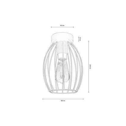 Deckenleuchte GUNNAR 1xE27/60W/230V Eiche – FSC-zertifiziert