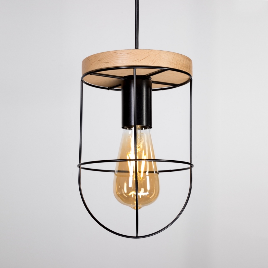 Hängeleuchte NETUNO 1xE27/60W/230V Eiche