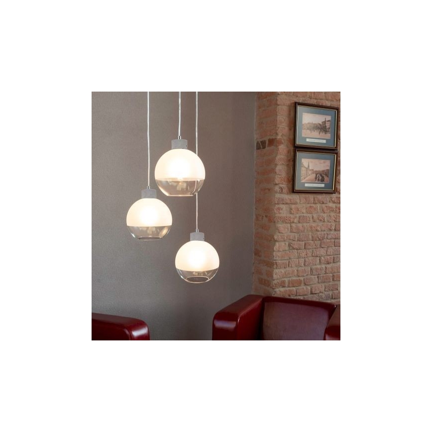 Schnur-Hängeleuchte FRESH 3xE27/60W/230V – FSC-zertifiziert