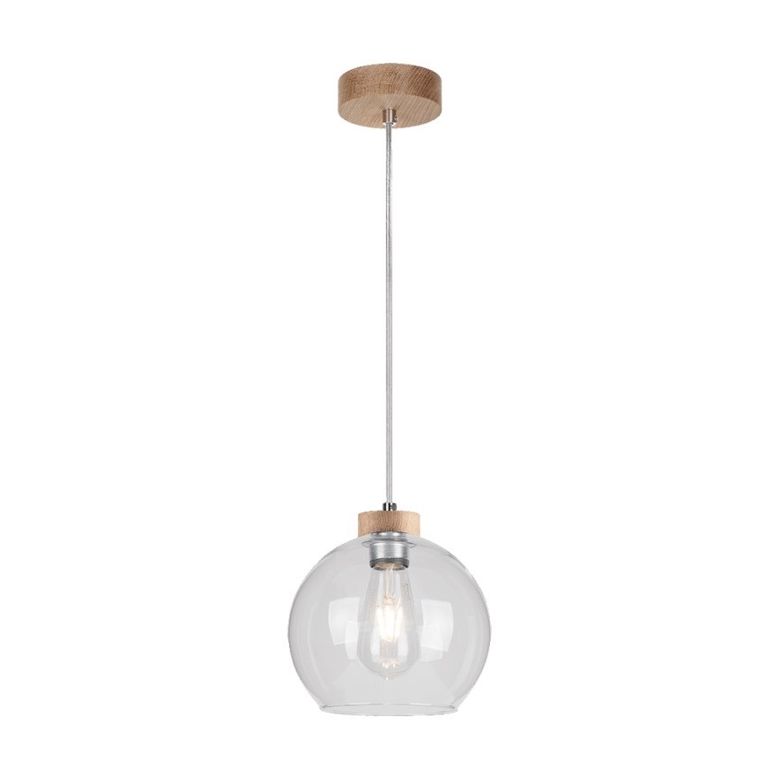 Hängeleuchte an Schnur LAGUNA 1xE27/60W/230V Eiche – FSC-zertifiziert