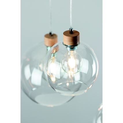 Hängeleuchte LAGUNA 1xE27/60W/230V Eiche