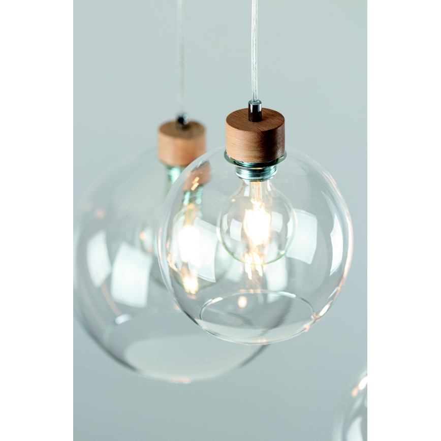 Hängeleuchte LAGUNA 1xE27/60W/230V Eiche