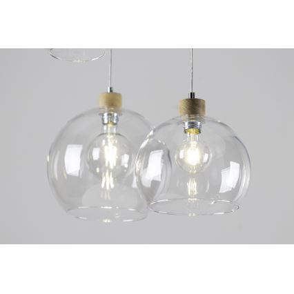 Hängeleuchte LAGUNA 1xE27/60W/230V Eiche
