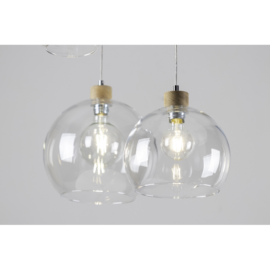 Hängeleuchte LAGUNA 1xE27/60W/230V Eiche