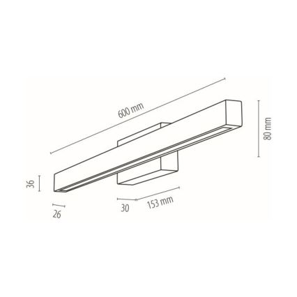 LED-Badezimmer-Wandleuchte AQUAVIVA LED/9W/230V 60 cm IP44 Eiche – FSC zertifiziert